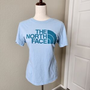 Women's North Face Short Sleeve Tshirt Baby Blue Size L